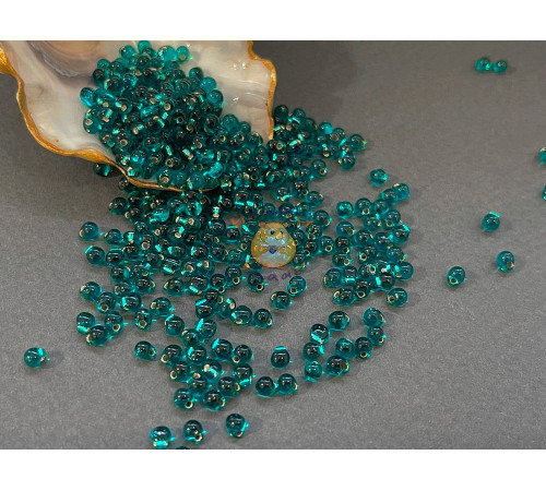 Бисер-капли Miyuki Drops Teal Silver Lined 3.4 мм/ 5 г