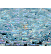 Витой стеклярус Miyuki Transparent Aqua AB TW-12-0260