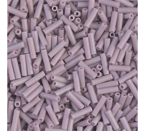 Стеклярус Miyuki Bugles #0410FR - Matted Opaque Mauve AB 6x1,7 mm / 5 г