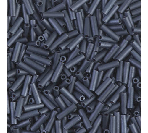 Стеклярус Miyuki Bugles #2001 - Matted Gunmetal 6x1,7 mm / 5 г
