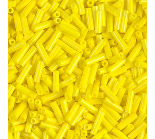 Стеклярус Miyuki Bugles #0404 - Opaque Yellow 6x1,7 mm / 5 г