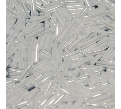 Стеклярус Miyuki Bugles #0420 - White Pearl Ceylon 6x1,7 mm / 5 г