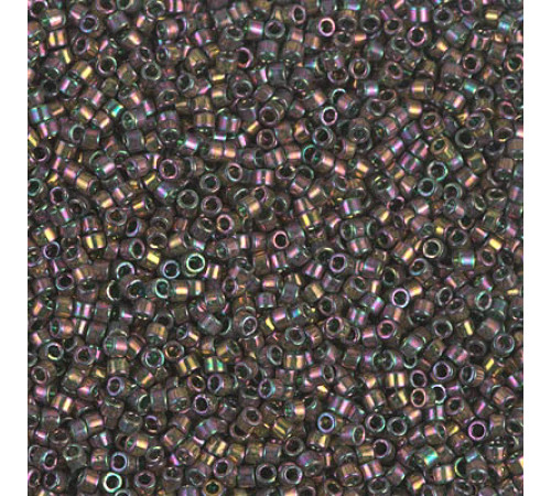 Бисер MIYUKI Delica 11/0 #DB0127 - Forest Green Rainbow Gold Luster