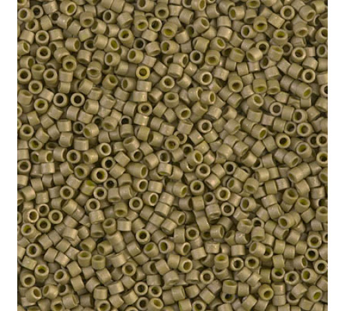 Бисер MIYUKI Delica 11/0 #DB0371 - Metallic Olive Gold Matted