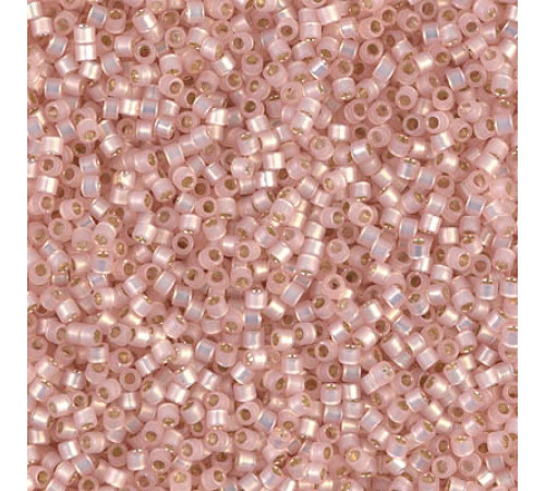 Бисер MIYUKI Delica 11/0 #DB0624 -Silver Lined Lt. Pink Alabaster Dyed