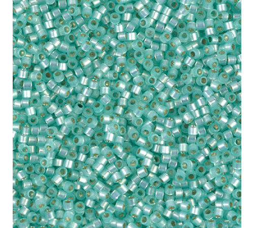 Бисер MIYUKI Delica 11/0 #DB0626 - Silver Lined Lt.Aqua Green Alabaster Dyed