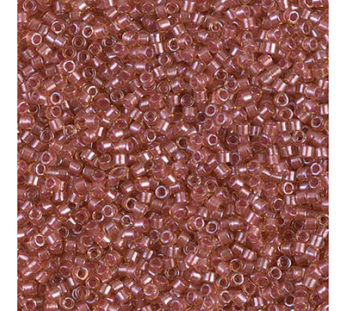 Бисер MIYUKI Delica 11/0 #DB0913 - Sparkling Salmon Lined Crystal