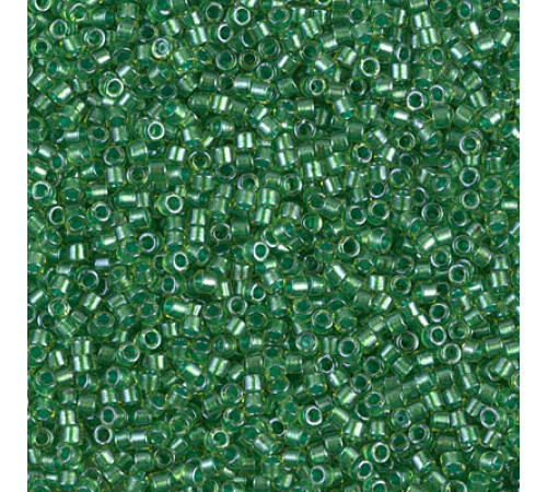 Бисер MIYUKI Delica 11/0 #DB0916 - Sparkling Green Lined Crystal