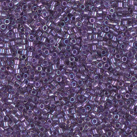 Бисер MIYUKI Delica 11/0 #DB1754 - SPKL Purple Lined Crystal AB