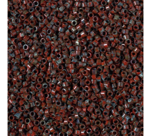 Бисер MIYUKI Delica 11/0 #DB2263 - Opaque Red Picasso