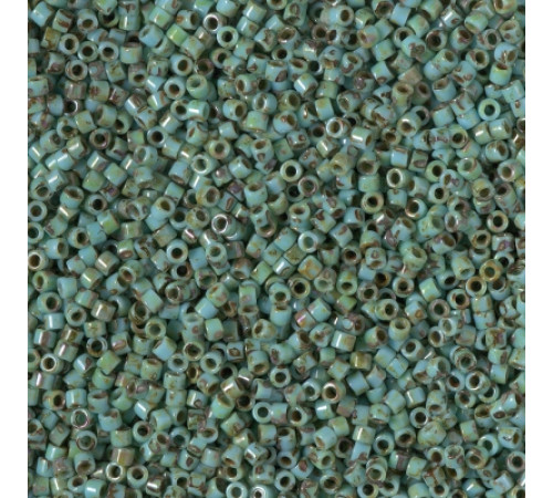 Бисер MIYUKI Delica 11/0 #DB2264 - Opaque Turq Blue Picasso