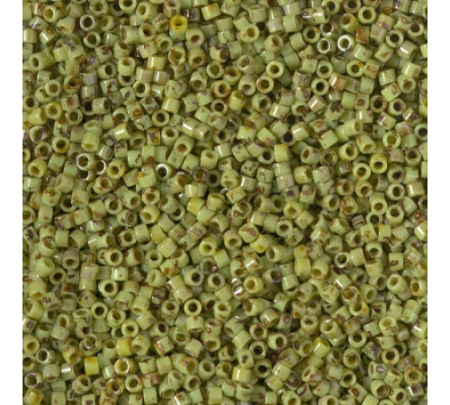 Бисер MIYUKI Delica 11/0 #DB2265 - Opaque Chartreuse Picasso