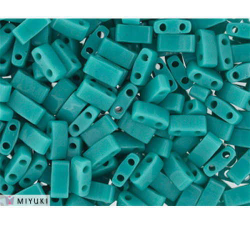 Бисер Miyuki Half Tila #HTL0412 - Opaque Turquoise Green / 5 г
