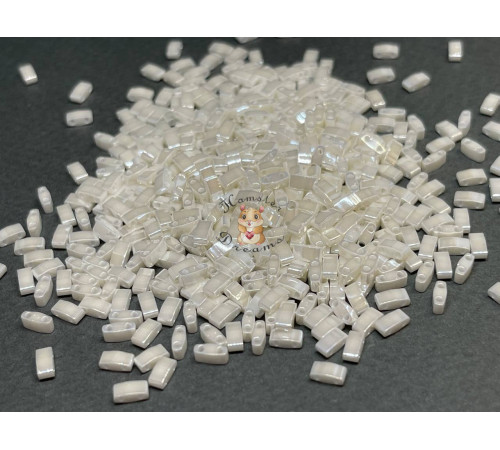Бисер Miyuki Half Tila #HTL0592 - Antique Ivory Pearl Ceylon / 5 г