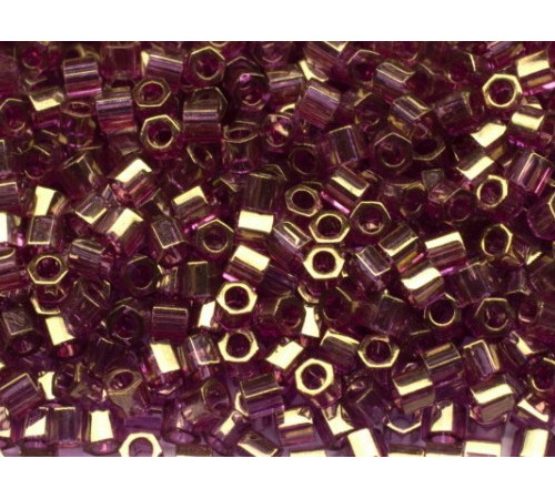 Бисер MIYUKI Delica 11/0 #DBC0108 - Hexcut Gold Luster Amethyst