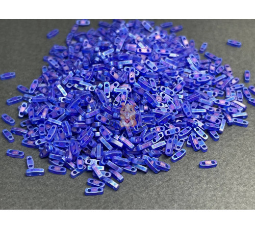 Бисер Miyuki Quarter Tila #QTL0151FR - Matted Transp Cobalt AB / 3 г