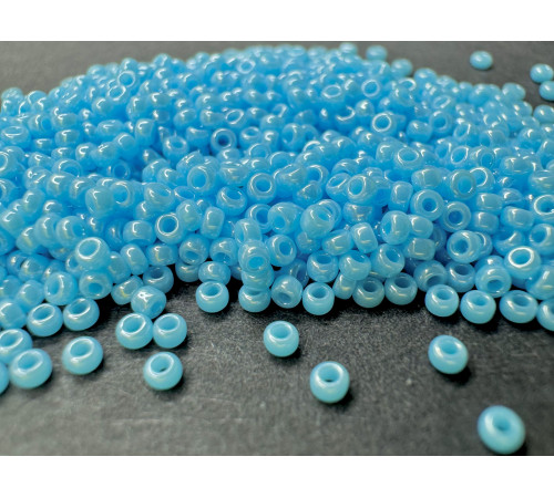 Бисер MIYUKI круглый 15/0 #0433 - Opaque Lt.Blue Lustered