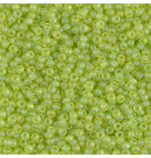 Бисер MIYUKI круглый 15/0 #0143FR - Matted Transp Chartreuse AB