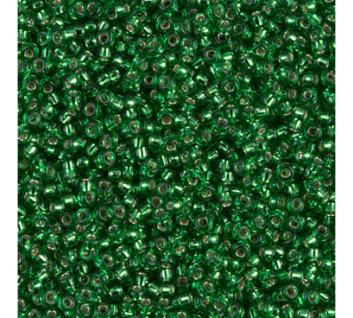 Бисер MIYUKI круглый 15/0 #0016 - Green Silver Lined