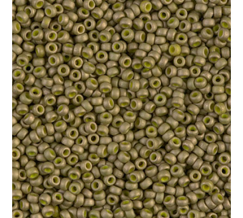 Бисер MIYUKI круглый 15/0 #2032 - Matted Opaque Golden Olive Luster