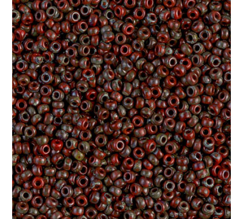 Бисер MIYUKI круглый 15/0 #4513 - Picasso Opaque Red Garnet