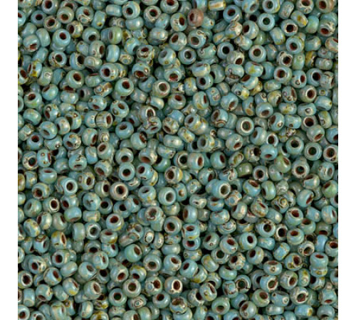 Бисер MIYUKI круглый 15/0 #4514 - Picasso Opaque Seafoam Green