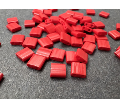 Бисер Miyuki Tila #TL0408 - Opaque Dark Red / 5 г
