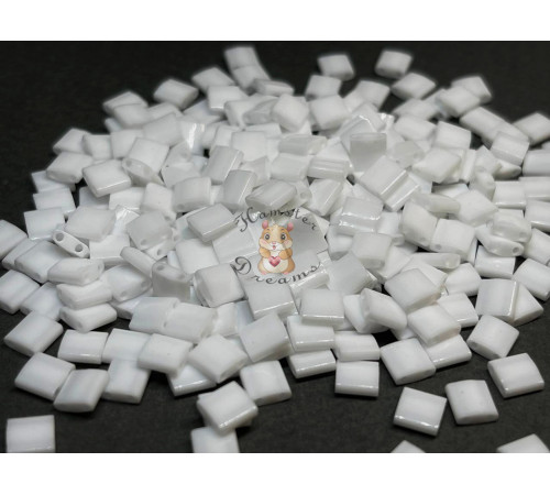 Бисер Miyuki Tila #TL0402 - White Opaque / 5 г