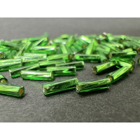 Витой стеклярус Miyuki Green Silver Lined TW-6-0016 2х6 мм