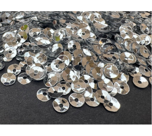 Пайетки Чаши Серебро P301 Metal 4 мм (3 г)