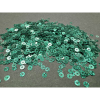 Пайетки Изумрудный Glitter плоские 4 мм (3 г)