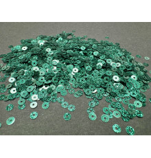 Пайетки Изумрудный Glitter плоские 4 мм (3 г)