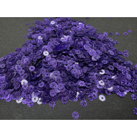 Пайетки Фиолетовые Glitter плоские 4 мм (3 г)