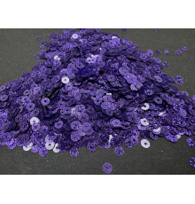 Пайетки Фиолетовые Glitter плоские 4 мм (3 г)