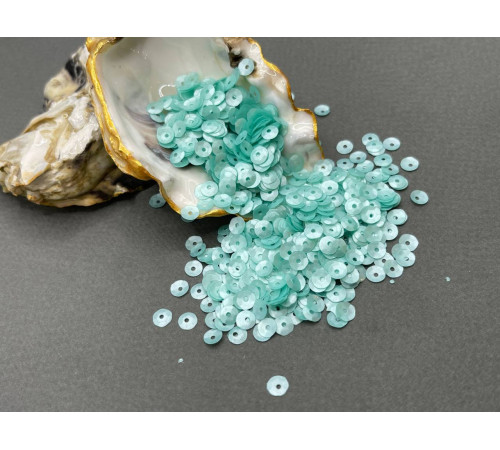 Пайетки Чаши Opaque Lustered Turquoise L.5  / 5 мм