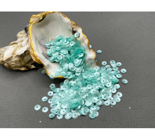 Пайетки Чаши Opaque Lustered Turquoise L.5  / 5 мм