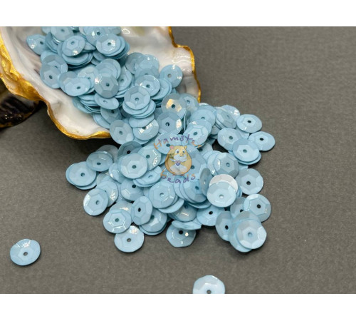 Пайетки Чаши Opaque Lustered Turquoise Blue L.31  / 10 мм
