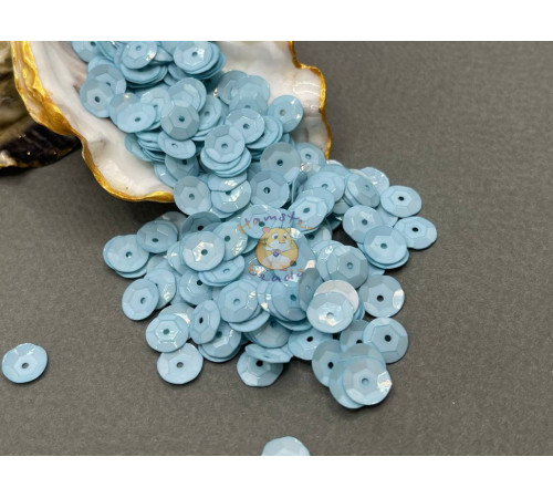 Пайетки Чаши Opaque Lustered Turquoise Blue L.31  / 10 мм