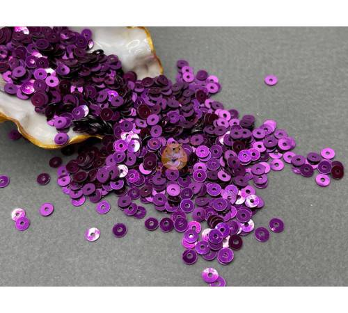 Пайетки Purple M.113 плоские Metal/ 3 г
