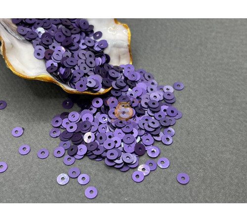 Пайетки Deep Purple Violet Metal M.33 плоские / 4 мм