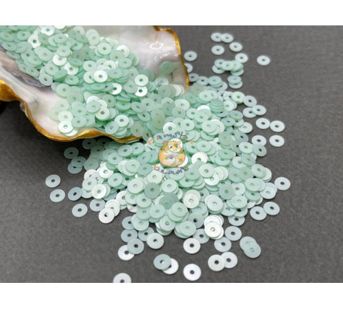 Пайетки Opaque Light Mint Green O.32 плоские / 4 мм