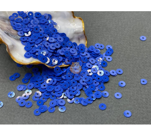 Пайетки Royal Blue O.37 плоские/ 3 г