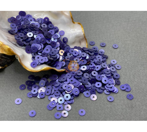 Пайетки Opaque Purplel O.41 плоские / 4 мм