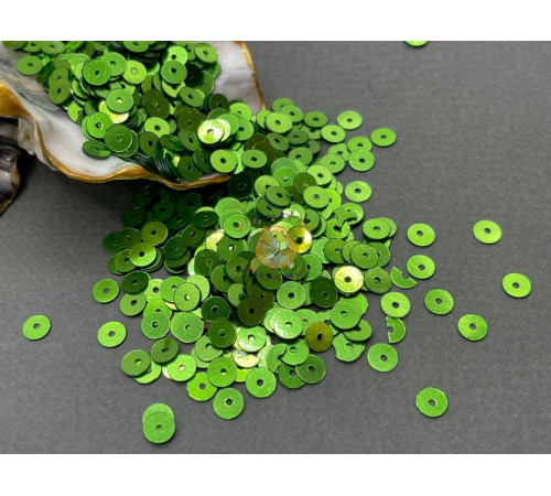 Пайетки Green Metal M.43 плоские / 5 мм