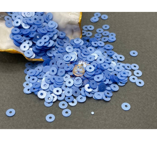Пайетки Luster Cornflower Blue L.54 плоские
