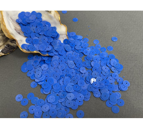 Пайетки Egyptian Blue O.120 плоские/ 6 мм
