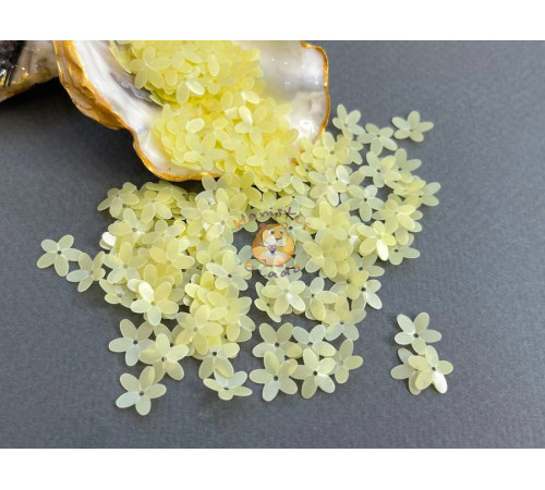 Пайетки Цветочки Lemon Milky 10 мм (3 г) Китай