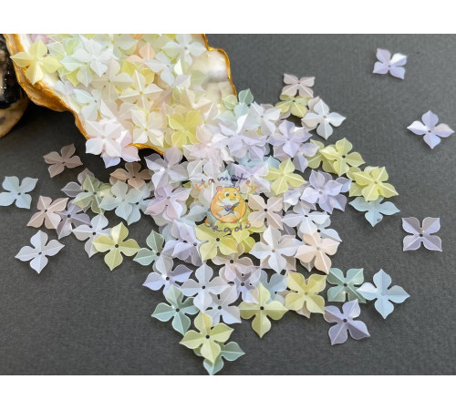 Пайетки Цветочки Вишни Pastel Mix Milky 15 мм (3 г) Китай