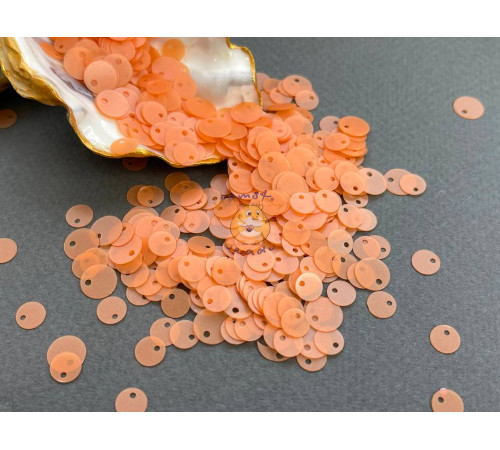 Пайетки со смещенным центром Orange Milky Mix 6-10 мм (3 г) Китай