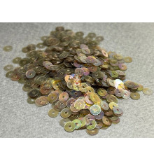 Пайетки Оливковые I.16 IRIDATI плоские 4 мм / 3 г